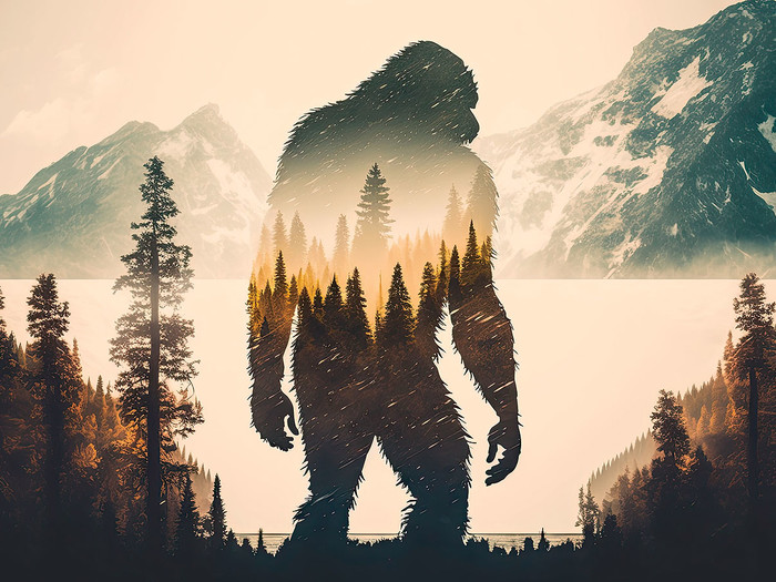 Illustration of bigfoot 