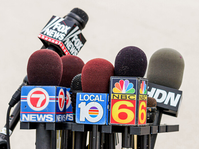 microphones at press junket