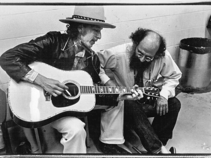 image of Bob Dylan and Allen Ginsberg