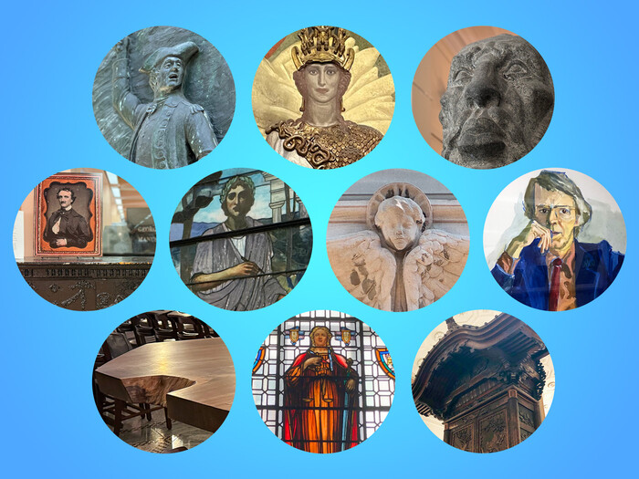 Images of hidden artifacts around Columbia