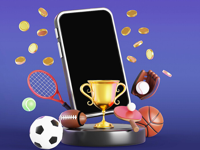 Artwork of phone and sports 