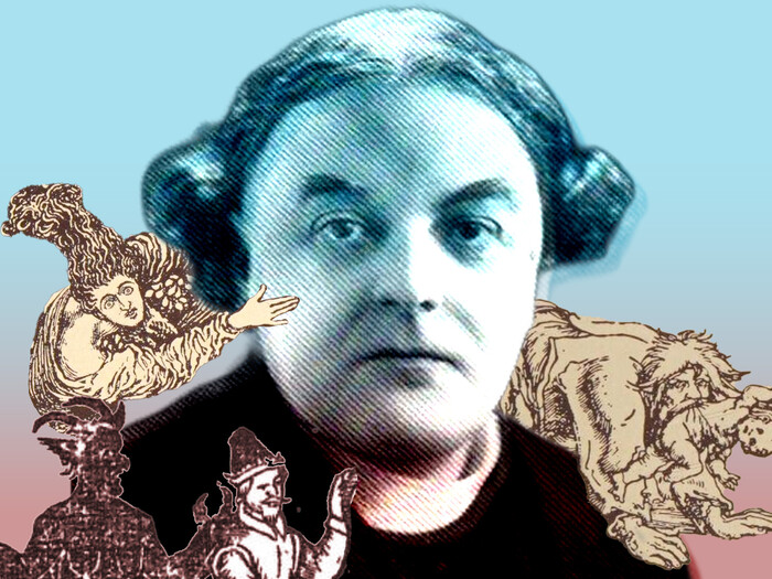 photo-illustration of Montague Summers