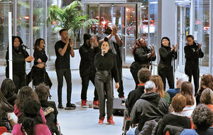 The Sing Harlem choir performing at the Forum at Columbia