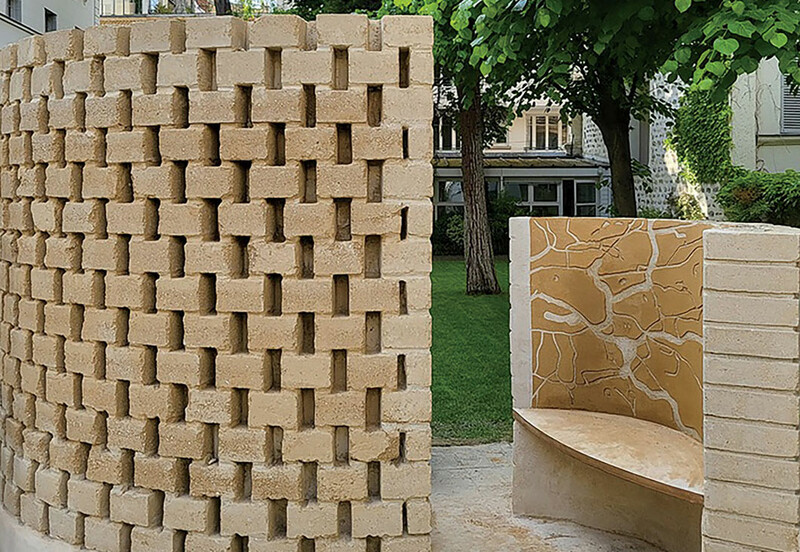 Furniture made from natural building materials in Paris