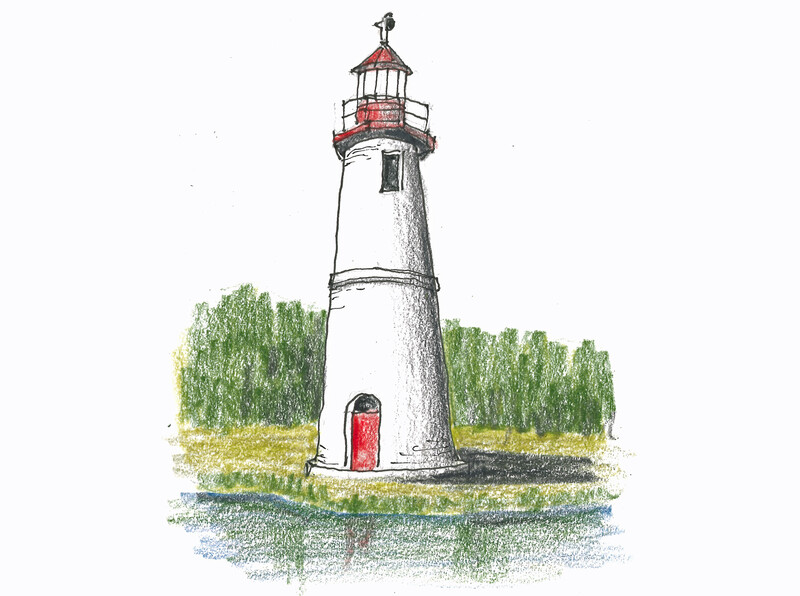 Illustration of Thames River Lighthouse