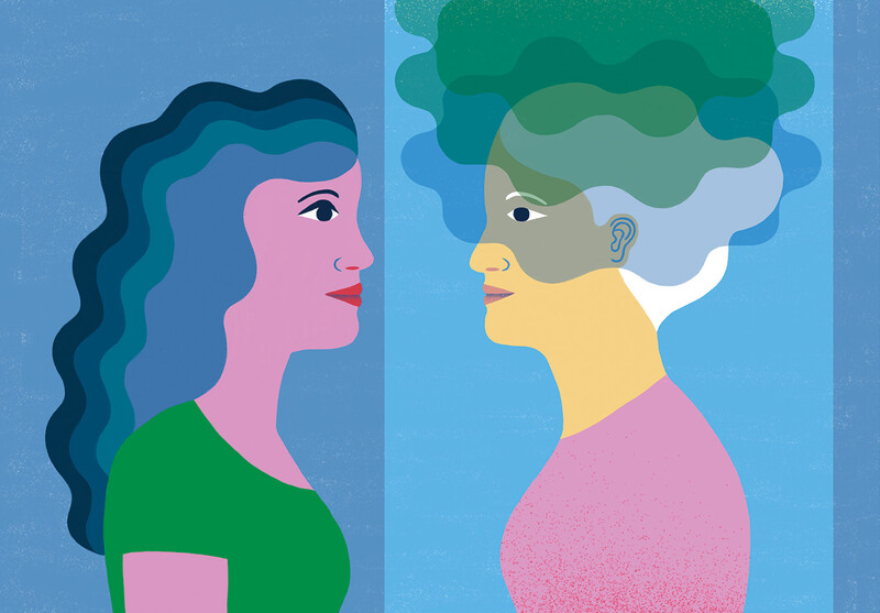 Illustration by Valeria Petrone depicting Alzheimer's