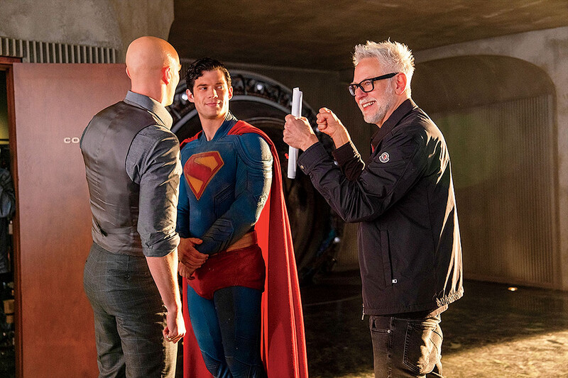 James Gunn on the set of Superman