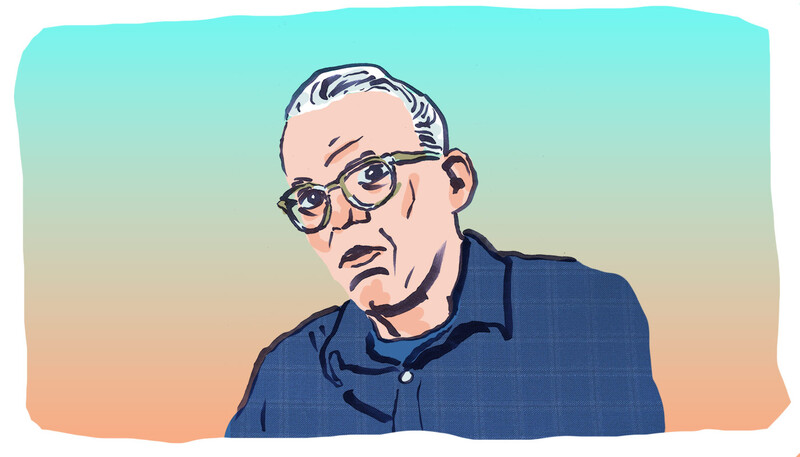 illustration of Bill McKibben