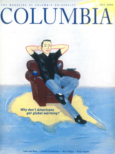 Fall 2008 cover of Columbia Magazine with illustration by Arthur Giron