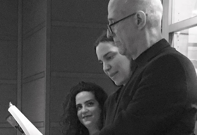 Harry Bauld at poetry reading