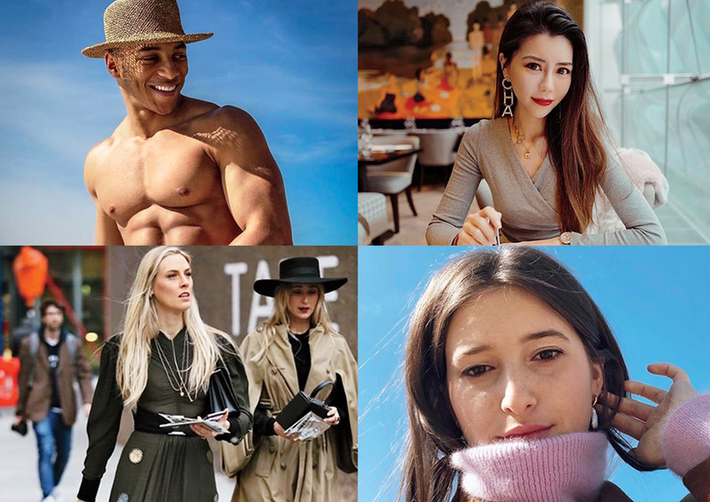 Columbia alumni Instagram influencers Trevor Bell, Cynthia Chen, Selby Drummond, and Jamie Grimstad