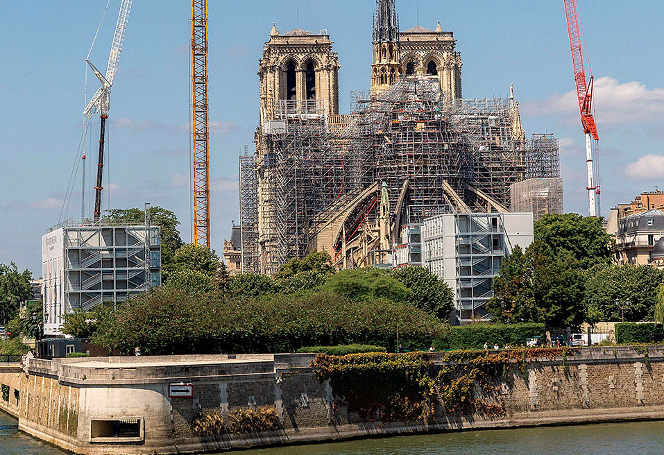 Notre-Dame Cathedral during renovation