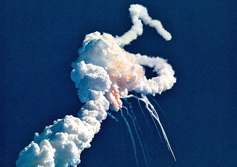 The Challenger explosion