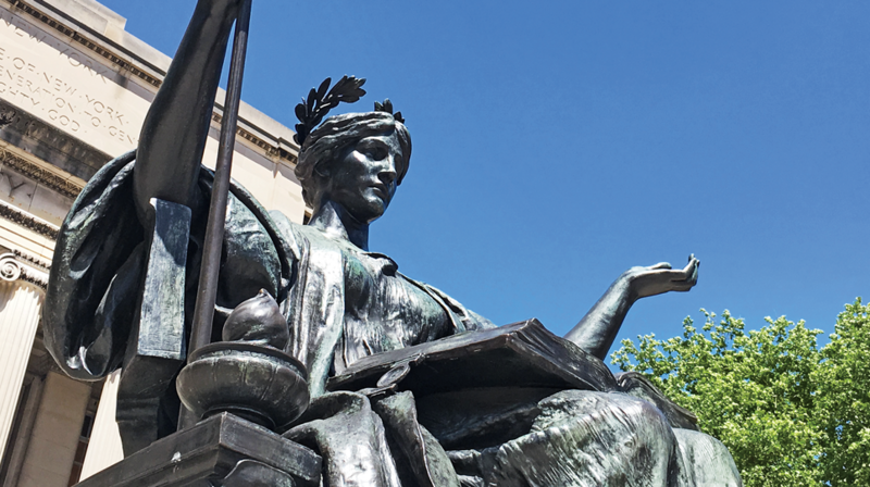 Photo of Alma Mater statue
