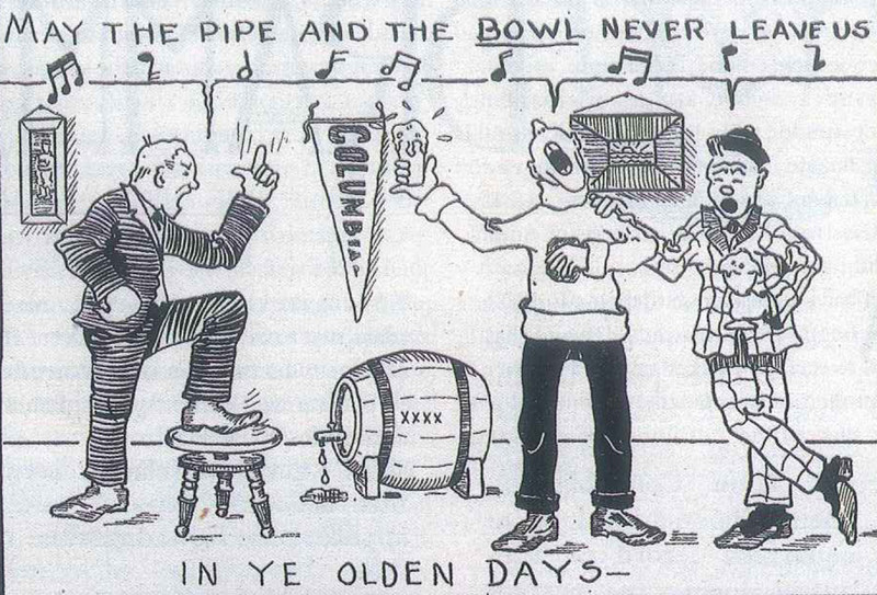 Cartoon about prohibition by Hendrik Maas for the April 1920 issue of the Columbia Jester