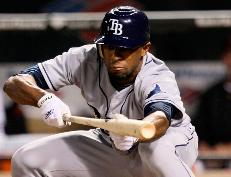 Fernando Perez playing for the Tampa Bay Devil Rays