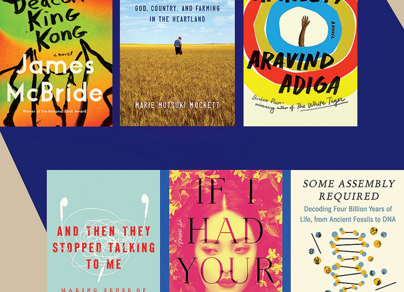 Covers of books by Columbia alumni authors, in Columbia Magazine