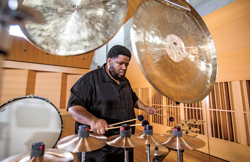 Tyshawn Sorey at drumset