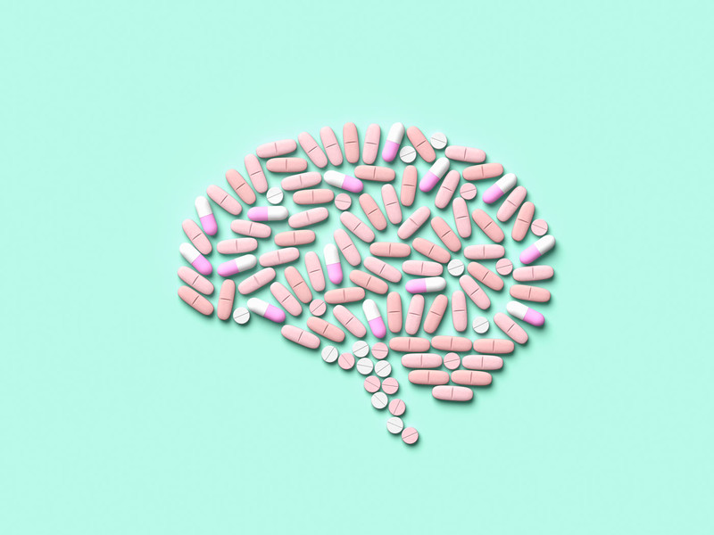 image of brain made of multivitamins
