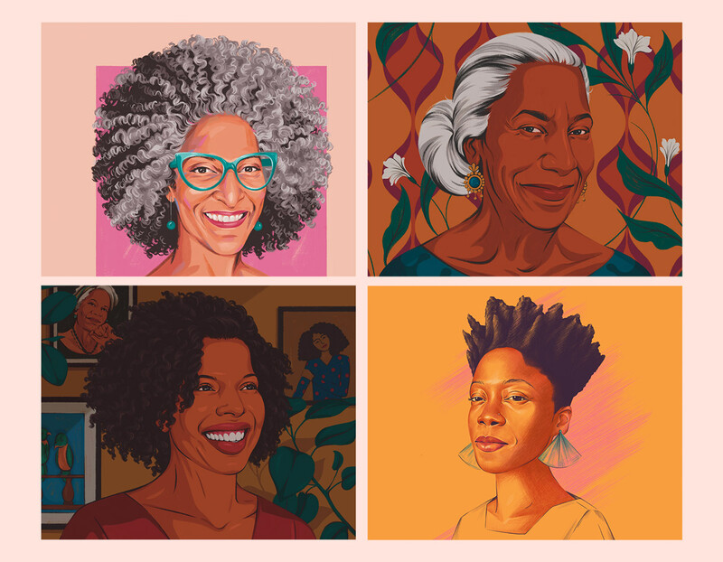 Edna Lewis, Yewande Komolafe, Klancy Miller, and Carla Hall