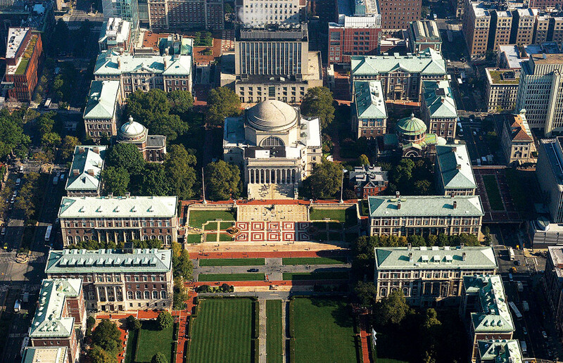 Columbia University campus from above