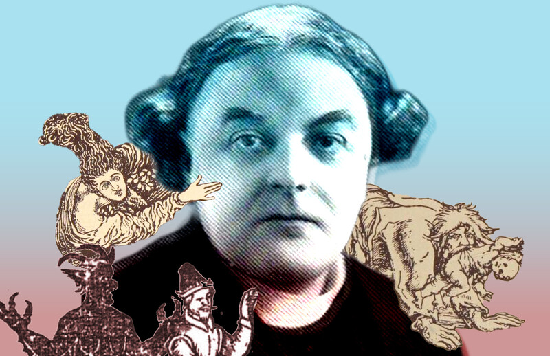 photo-illustration of Montague Summers