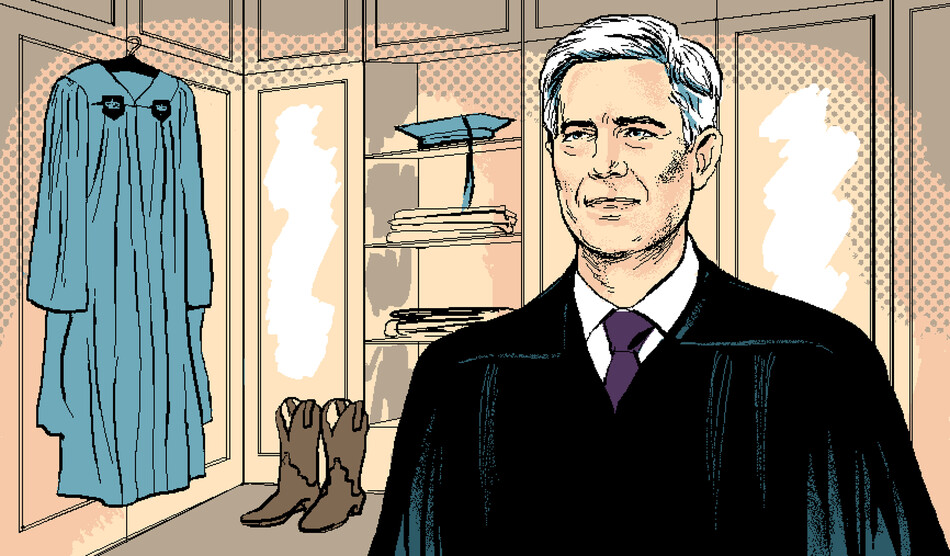 Illustration of Neil Gorsuch
