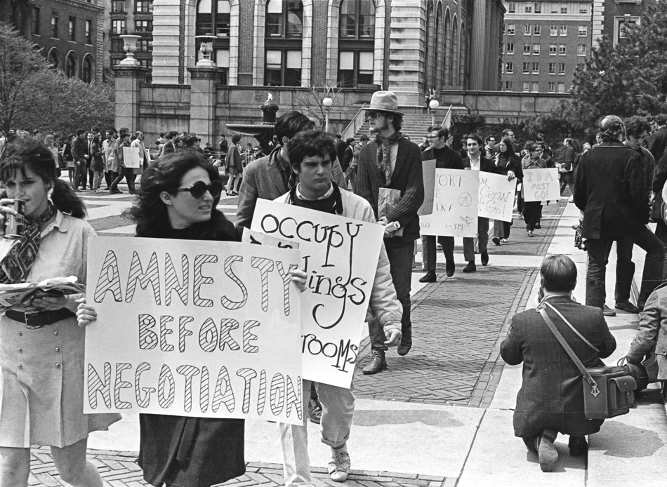 Photo of student protesters in 1968