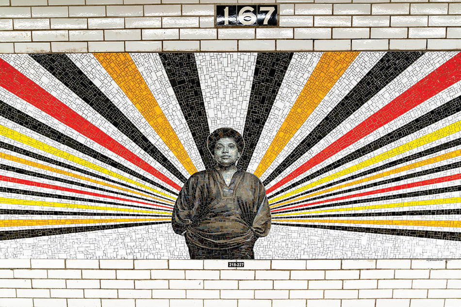 NYC subway station mosaic of Audre Lorde