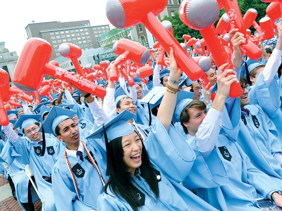 Columbia graduates at the 2012 Commencement