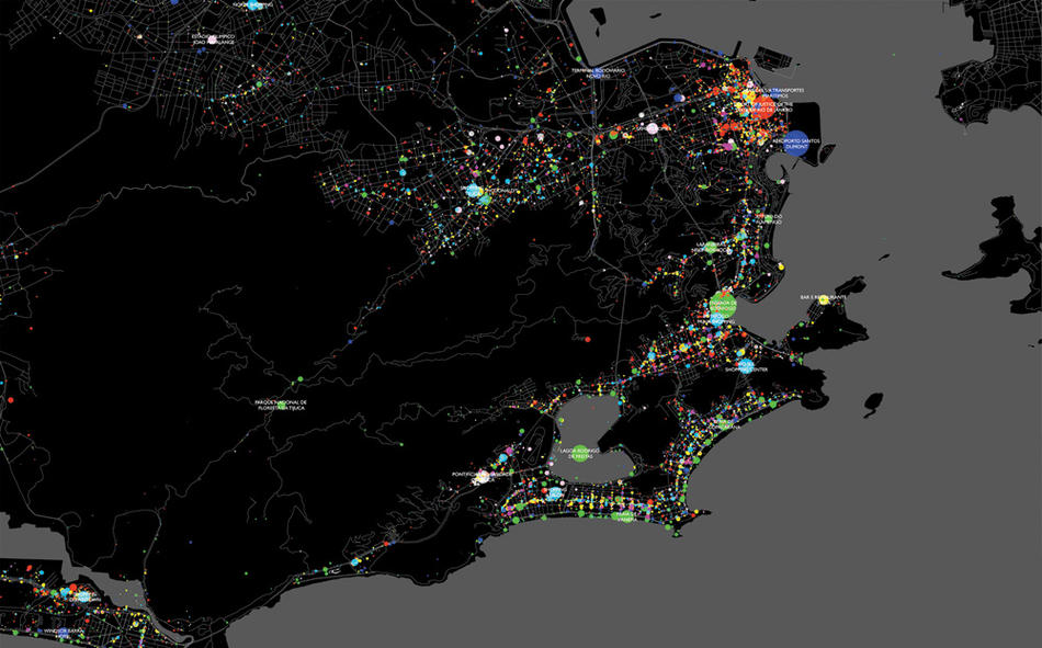 Data visualization of social media user activity in Rio de Janeiro