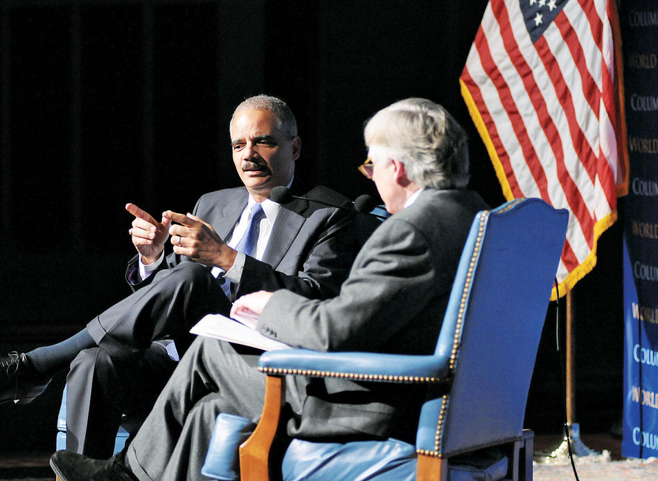 Eric Holder and Lee Bollinger