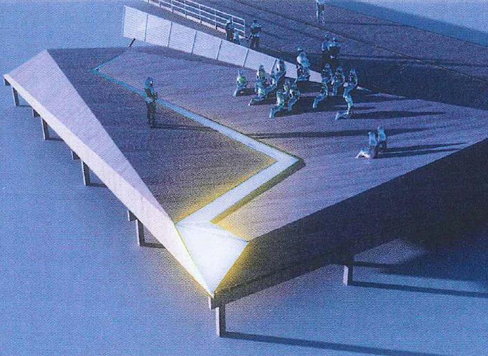 Design rendering for "Fractured Landscapes" Holocaust memorial in Atlantic City