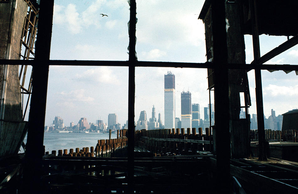 View of the World Trade Center from New Jersey in 1970