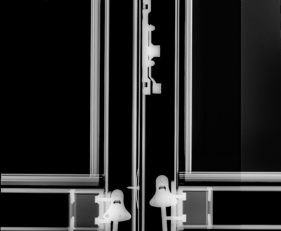 Fire-and smoke-sealing door, hallway between General Assembly Building and Conference Building, 2019, by Farzin Lotfi-Jam and Caitlin Blanchfield