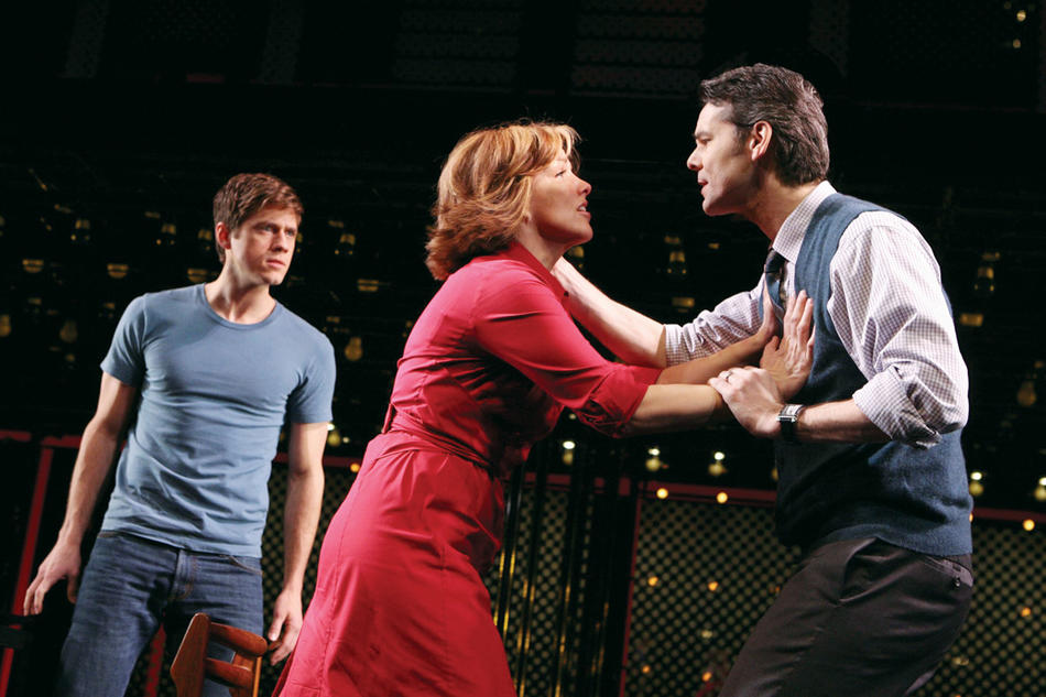 Aaron Tveit, Alice Ripley, and J. Robert Spencer in the original cast of "Next to Normal." (Joan Marcus)