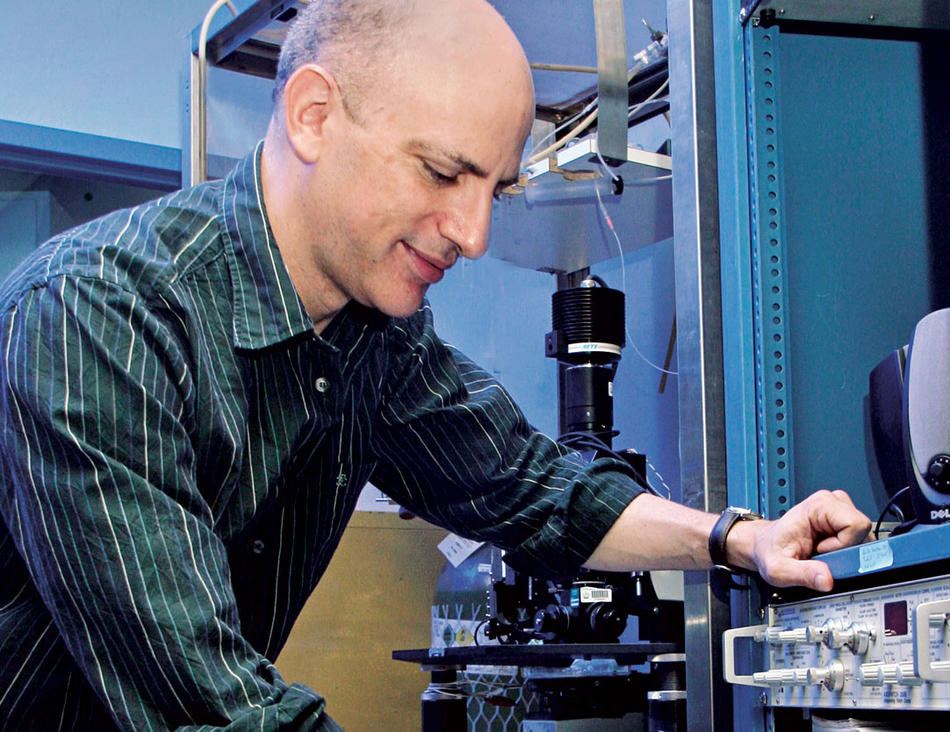 David Sulzer in his Columbia laboratory