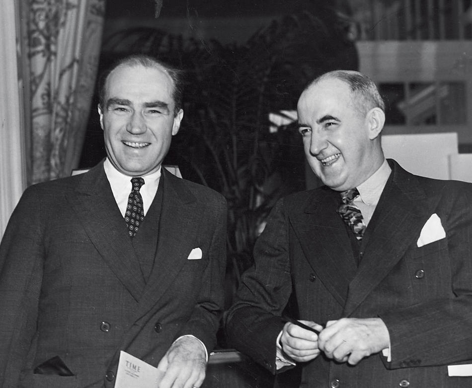 Henry Luce in 1937 with Columbia law professor, Newsweek columnist, and disillusioned Brain Truster Raymond Moley