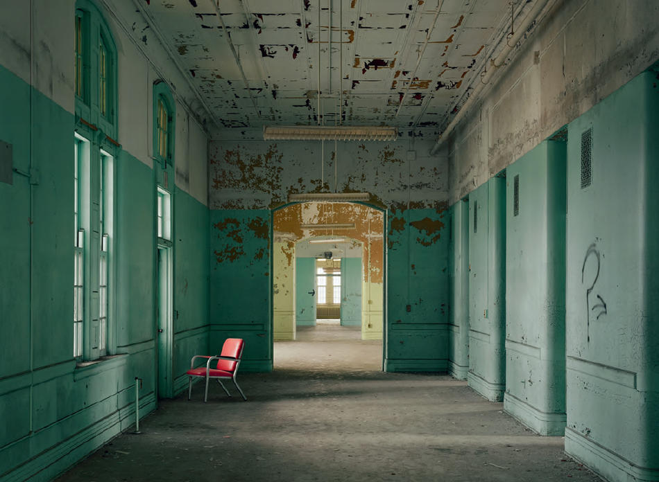 Photo by Christopher Payne of a patient ward in Buffalo State Hospital