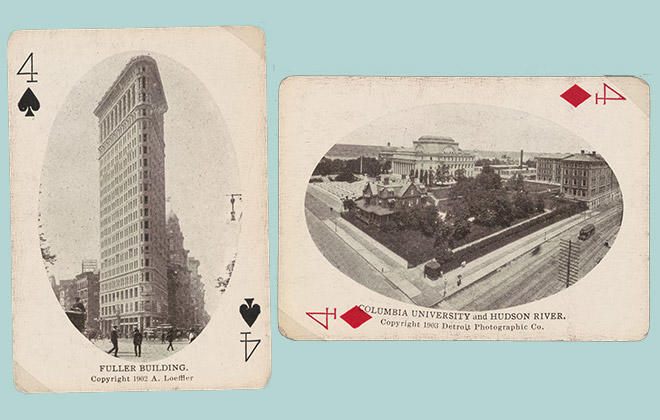 New York City, Standard Playing Card Co., Chicago, 1905. Columbia is on the 4 of Diamonds.