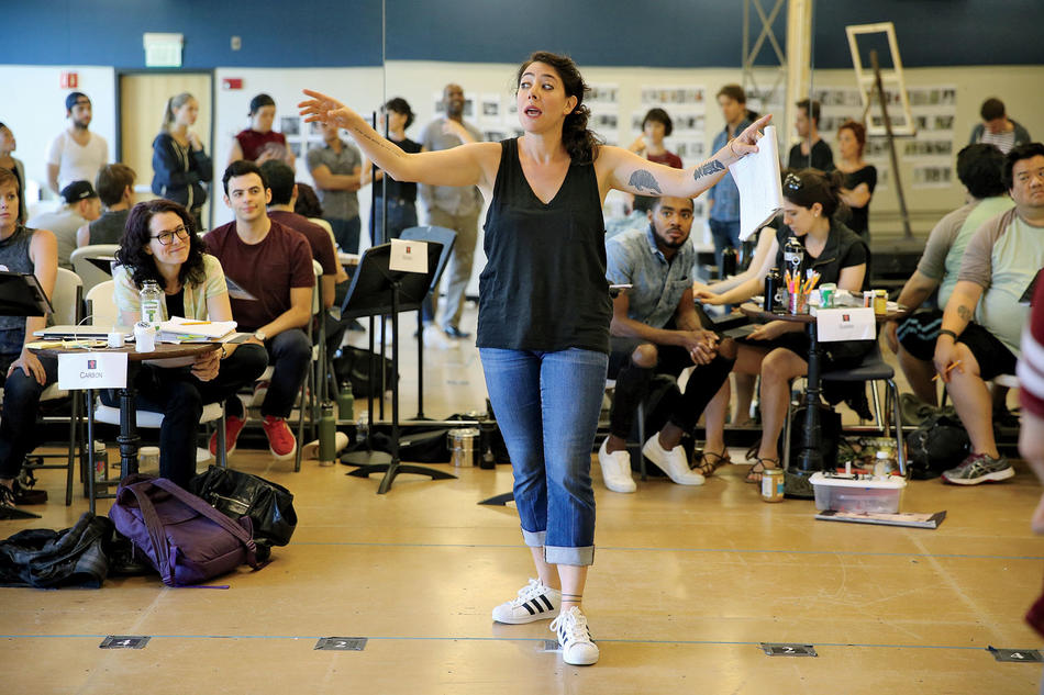 Chavkin directing the cast of Lempicka during a rehearsal at the Williamstown Theatre Festival.