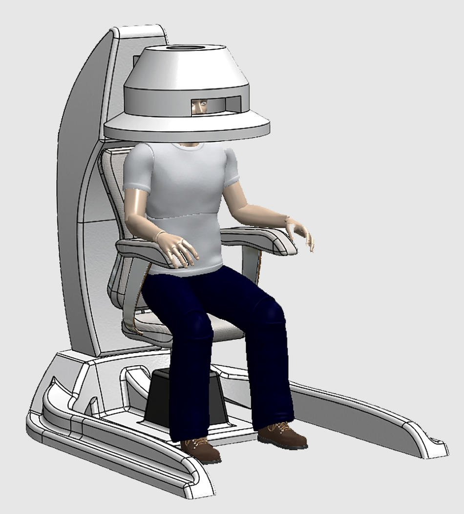 Rendering of a head-only MR machine