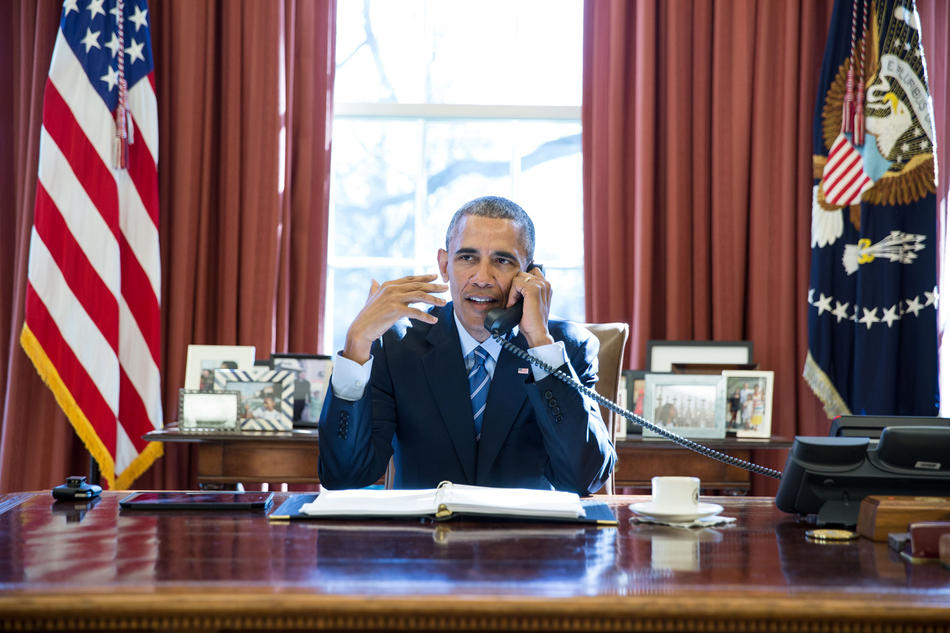 President Obama in the Oval Office in 2016