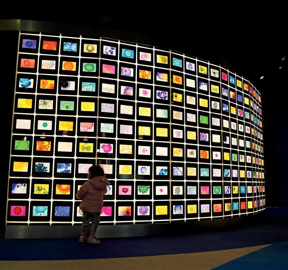 Microuniverse, 2018, by Tal Danino at Liberty Science Center, Jersey City