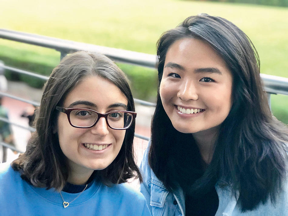 Zoe Elison and Sorah Park, members of the Columbia Vegan Society