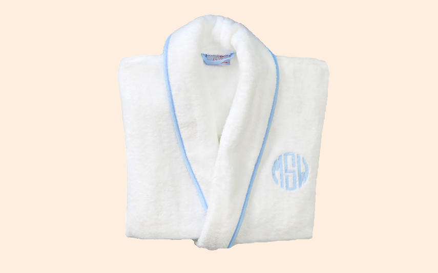 Monogrammed bathrobe from Weezie 