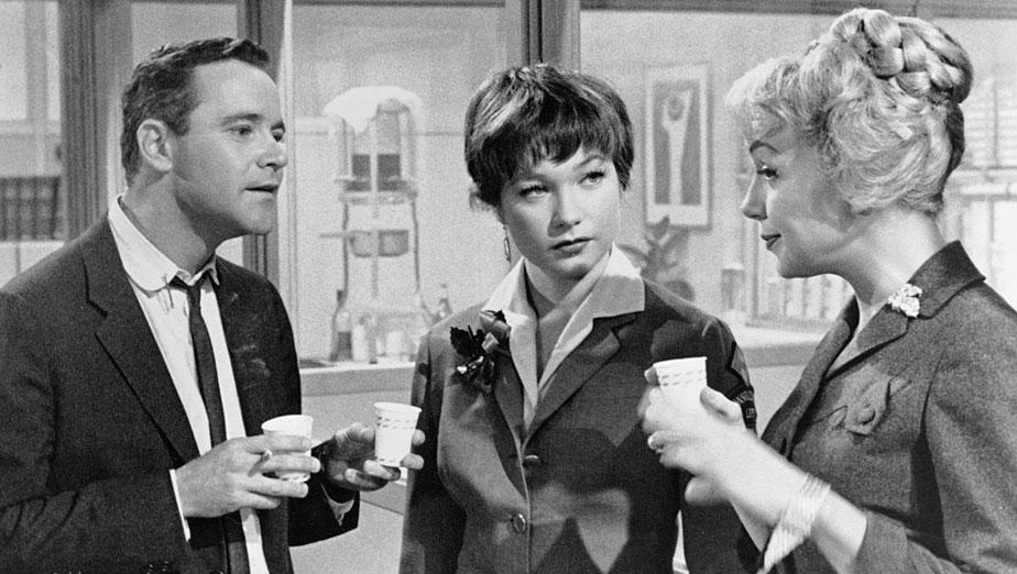 Jack Lemmon, Shirley MacLaine, and Edie Adams in "The Apartment"