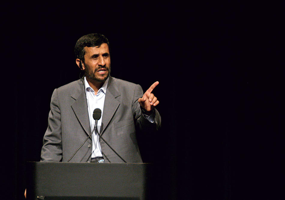 Mahmoud Ahmadinejad at Columbia University in 2007