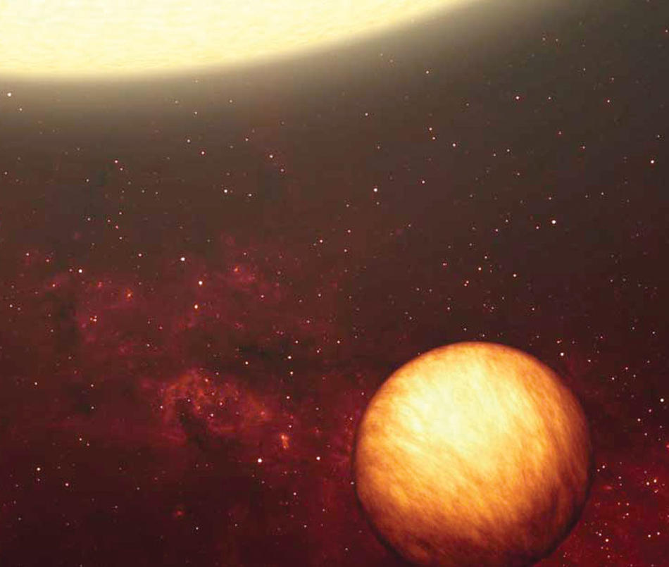 NASA graphic showing distant planet Upsilon Andromeda