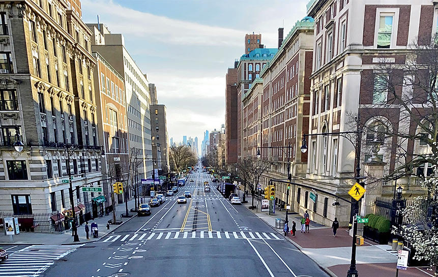 Amsterdam Avenue taken from Columbia University 